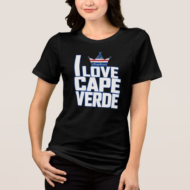Camiseta Eu Amo Coroa Cabo Verde (Frente)