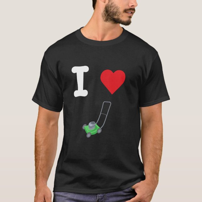 Camiseta Eu Amo Cortadores de Grama Jardim Manicure Y (Frente)