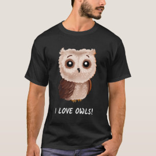 Camiseta Eu Amo Corujas Camiseiros Namorada