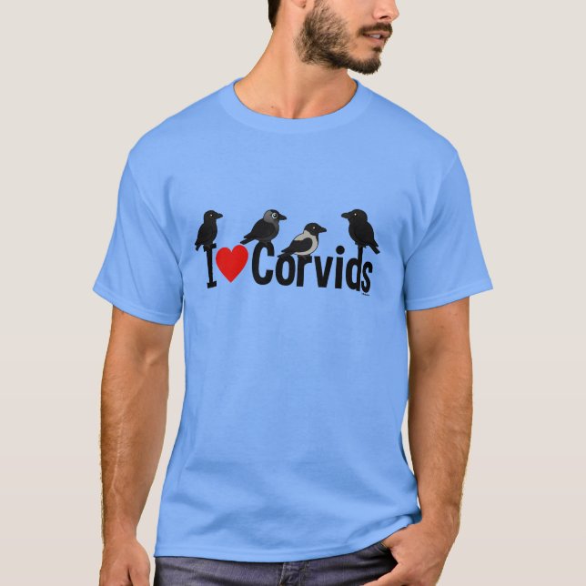 Camiseta Eu amo Corvids (Frente)