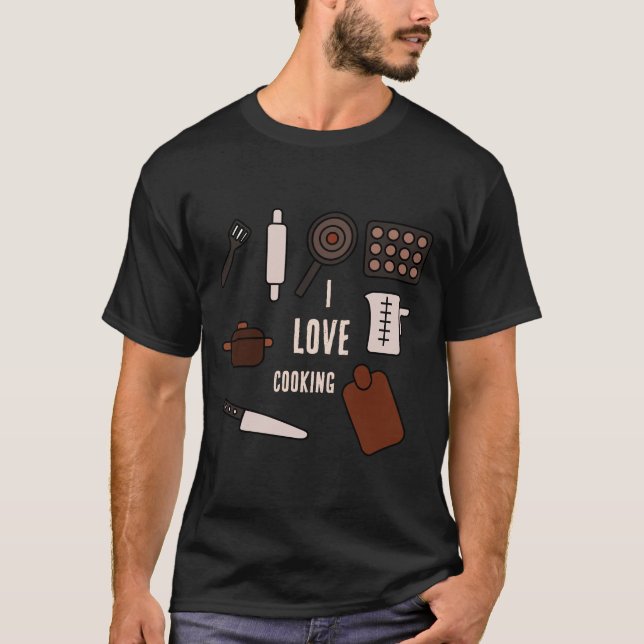 Camiseta Eu amo cozinhar (Frente)