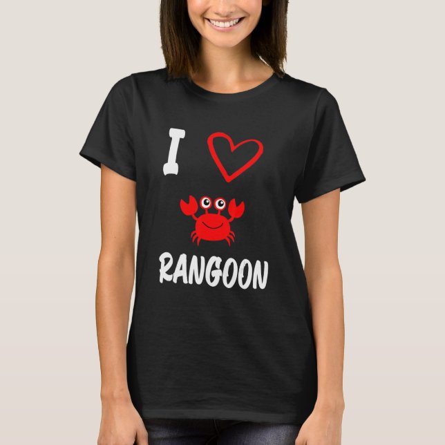 Camiseta Eu Amo Crab Rangoon  Caranguejo Fofo (Frente)