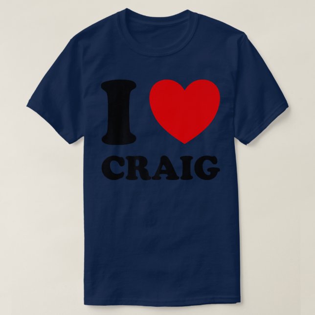 Camiseta Eu Amo Craig (Frente do Design)