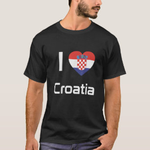 Camiseta Eu Amo Croácia CROÁCIA Flag Vintage