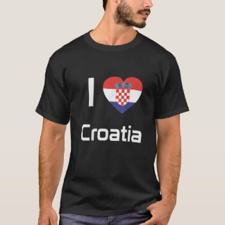 Camiseta Eu Amo Croácia CROÁCIA Flag Vintage