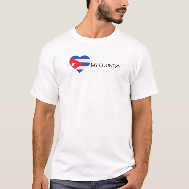 Camiseta Eu amo Cuba (Frente)