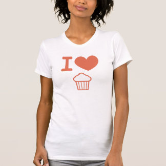 Camiseta Eu amo cupcakes