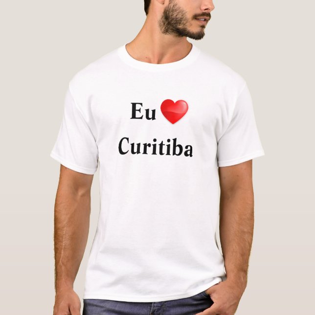 Camiseta eu amo Curitiba (Frente)