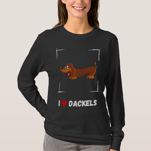Camiseta Eu Amo Dachshund (Frente)