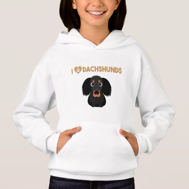 CAMISETA EU AMO DACHSHUNDS (Frente)