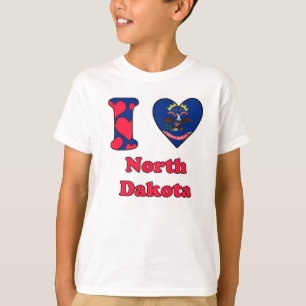 Camiseta Eu amo Dakota do Norte