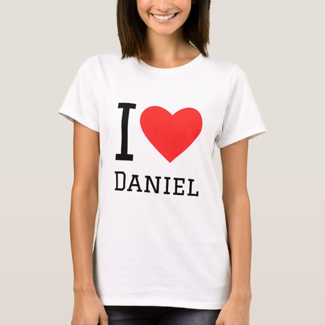 Camiseta Eu amo Daniel (Frente)