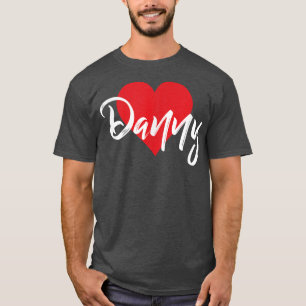 Camiseta Eu Amo Danny Primeiro Nome T I Heart