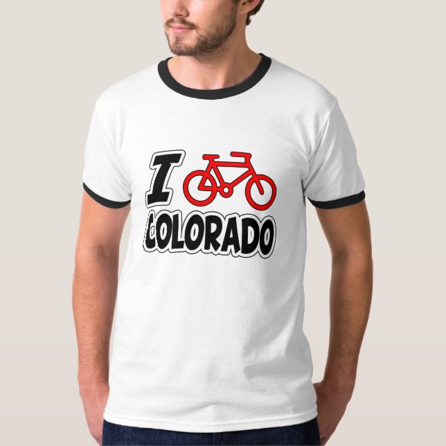 Camiseta Eu amo dar um ciclo Colorado (Frente)