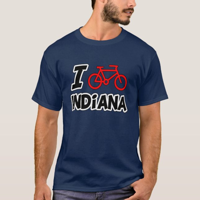 Camiseta Eu amo dar um ciclo Indiana (Frente)