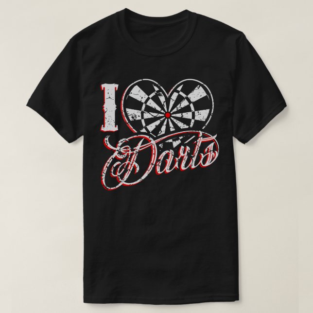Camiseta Eu Amo Dardos (Frente do Design)