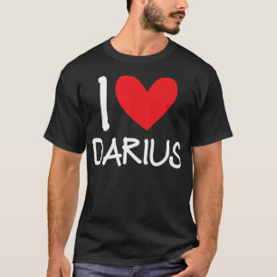 Camiseta Eu Amo Darius Name Personalizado Men Cara Amigo BF