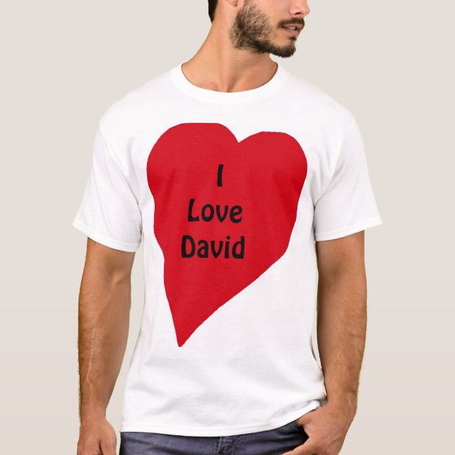 Camiseta Eu amo David (Frente)