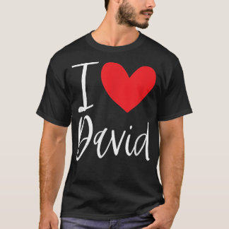 Camiseta Eu Amo David Nome Menina Personalizada Mulher BFF 
