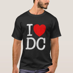 Camiseta Eu Amo DC Souvenir Washington Distressou I Heart D