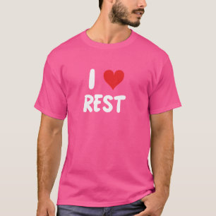 Camiseta Eu Amo Descanso - Soneca Cochilo Sono Dormindo Can