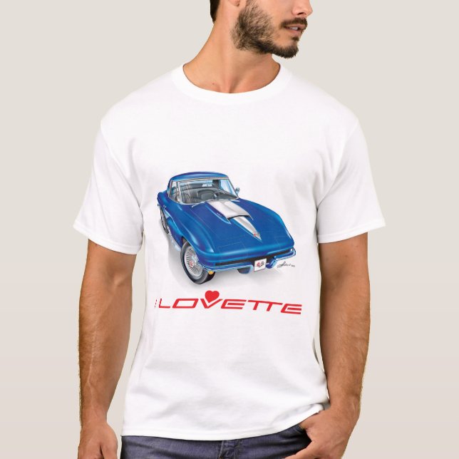 CAMISETA EU AMO DESIGN DE CARRO ÚNICO (Frente)