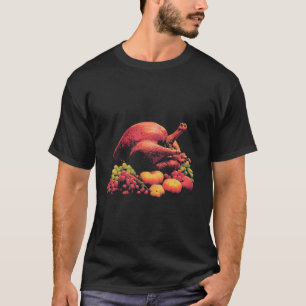 Camiseta Eu Amo Design De Peru Com Um Peru Nele Dia De Ação