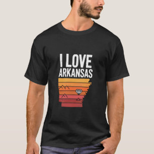 Camiseta Eu Amo Diamante das Montanhas do Estado de Arkansa