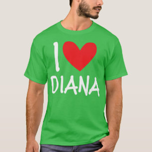 Camiseta Eu Amo Diana Nome Mulher Personalizada Bff Frie