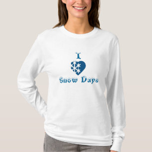 Camiseta Eu amo dias da neve