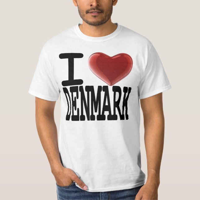 Camiseta Eu amo DINAMARCA (Frente)