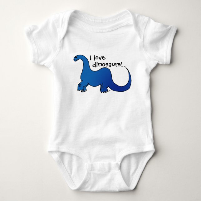 Camiseta Eu amo dinossauros! (Frente)