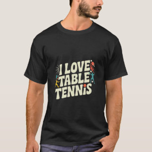 Camiseta Eu Amo Diversão Tênis de Mesa Ping Pong Paixão