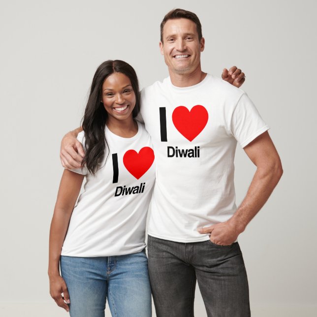 Camiseta eu amo diwali (Unissex)
