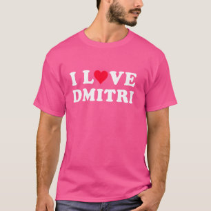 Camiseta Eu Amo Dmitri Correspondente Namorada e Namorado D