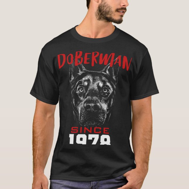 Camiseta Eu amo doberman desde 1978 (Frente)