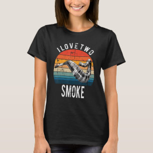 Camiseta Eu Amo Dois Tempos para Motocross ou Corrida
