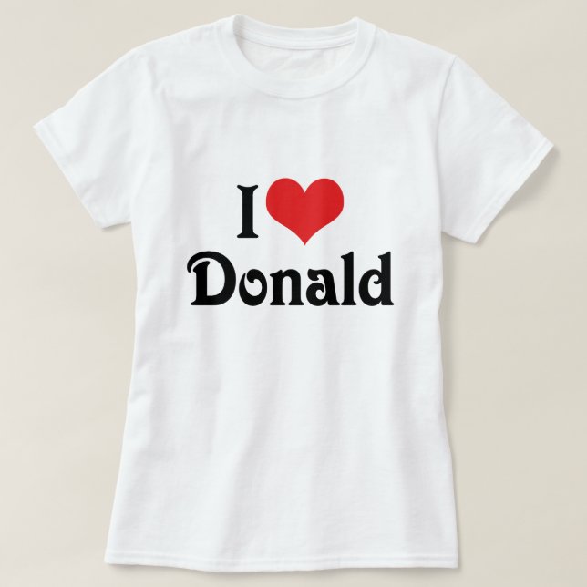 Camiseta Eu Amo Donald (Frente do Design)