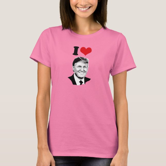 Camiseta Eu Amo Donald Trump (Frente)