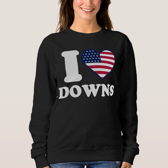 Camiseta Eu amo Downs I Hearns Downs (Frente)