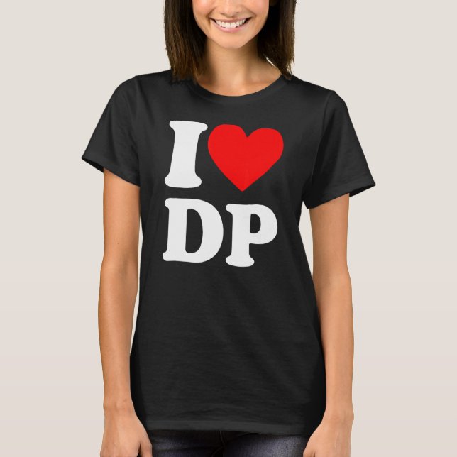 Camiseta Eu amo DP coração DP (Frente)