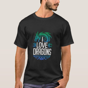 Camiseta Eu Amo Dragões Criatura Mítica