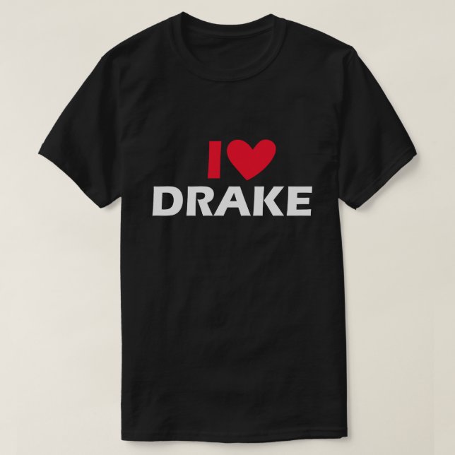 Camiseta Eu Amo Drake (Frente do Design)