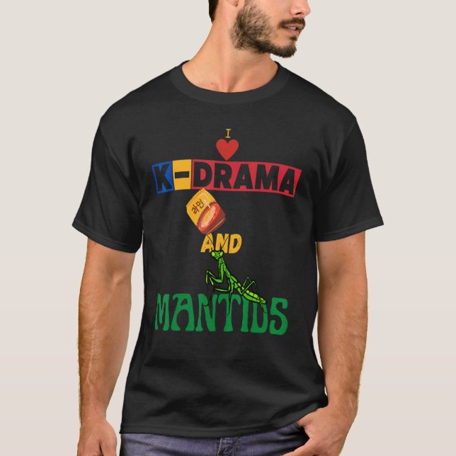 Camiseta Eu Amo Drama K E Mantidas (Frente)
