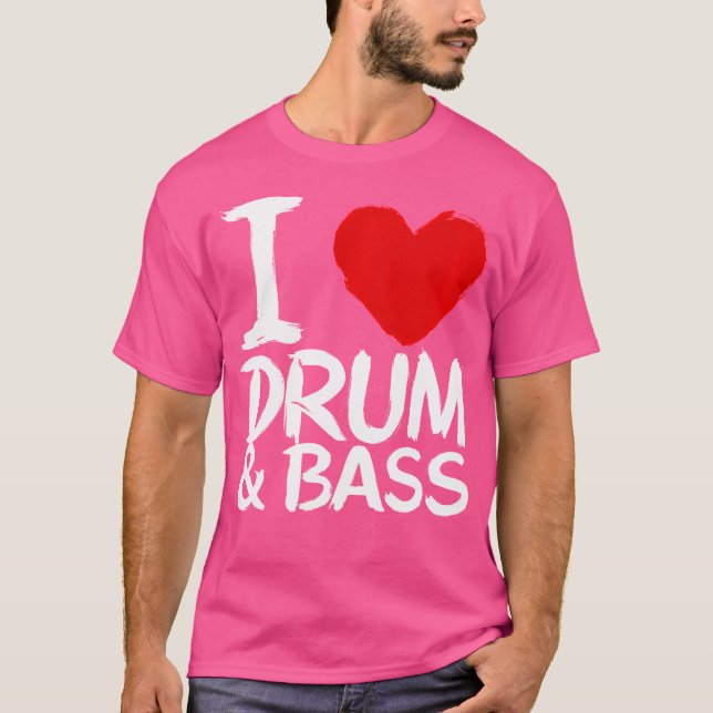 Camiseta Eu Amo Drum E Bass (Frente)