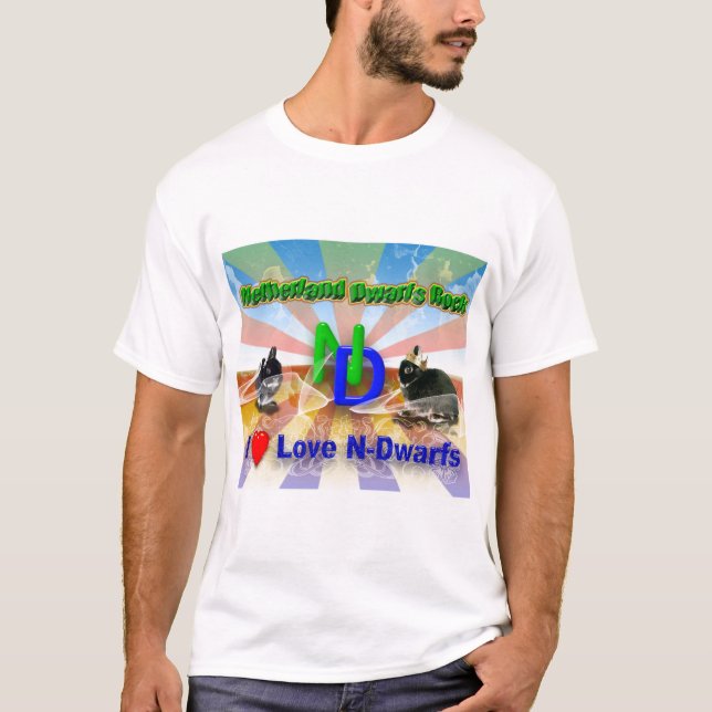 Camiseta Eu amo Dutch Dwarf Bunnies (Frente)