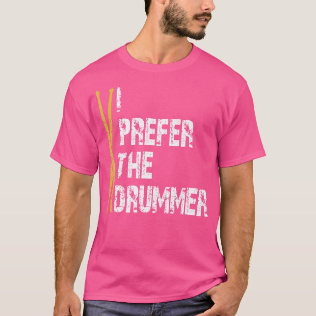Camiseta Eu Amo E Prefiro O Tambor Do Drumkit Drumkit (Frente)