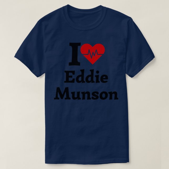 Camiseta Eu amo Eddie Munson (Frente do Design)