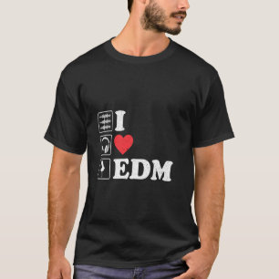 Camiseta Eu Amo Edm Para Festas E Festivais Dj Heart