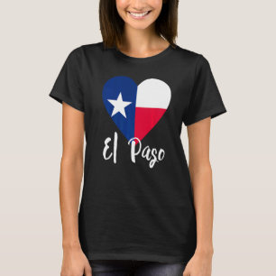 Camiseta Eu Amo El Paso Texas Tx Flag Lonestar Heart